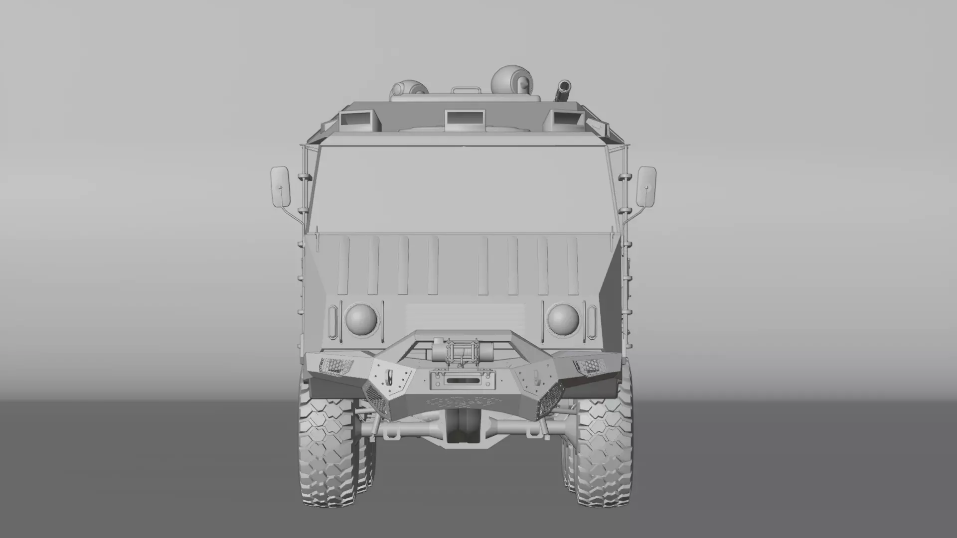Military Expedition truck Low-poly 3D model_31