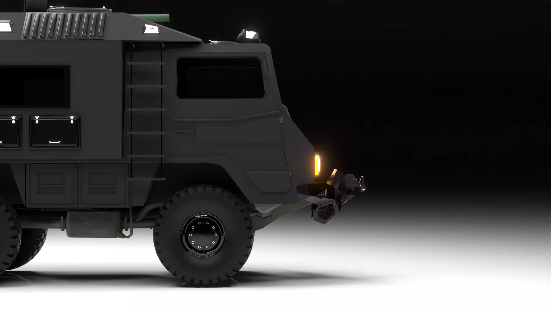 Military Expedition truck Low-poly 3D model_14