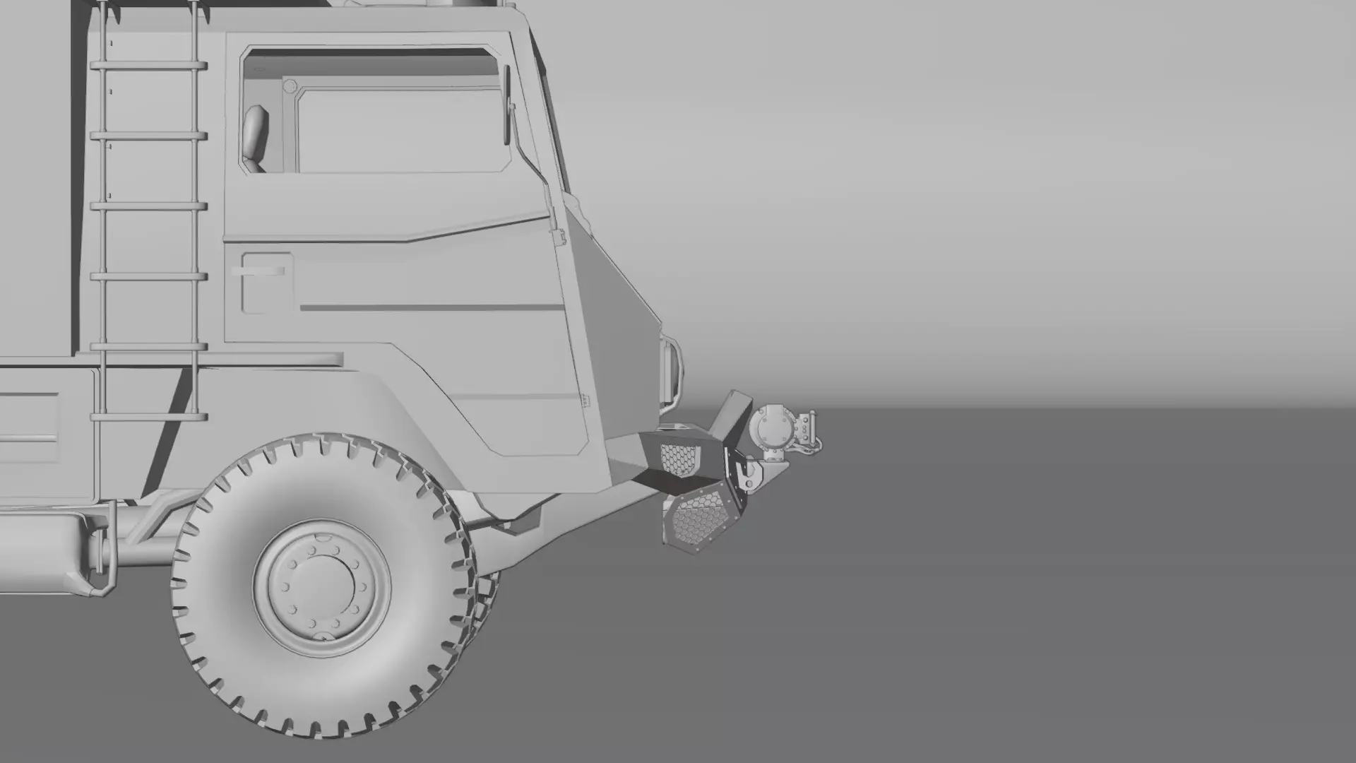 Military Expedition truck Low-poly 3D model_30