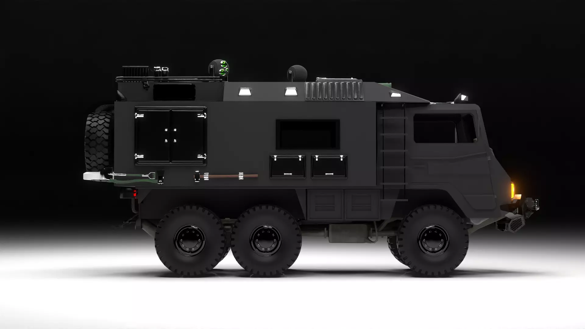 Military Expedition truck Low-poly 3D model_15