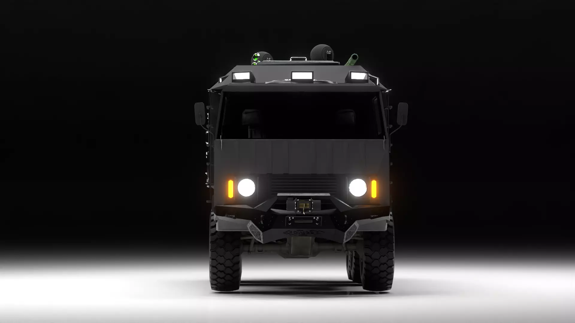 Military Expedition truck Low-poly 3D model_18