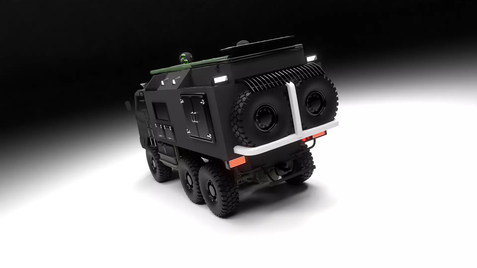 Military Expedition truck Low-poly 3D model_16