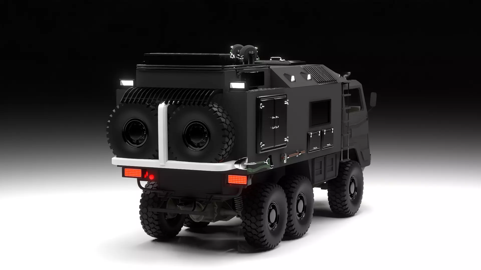 Military Expedition truck Low-poly 3D model_17