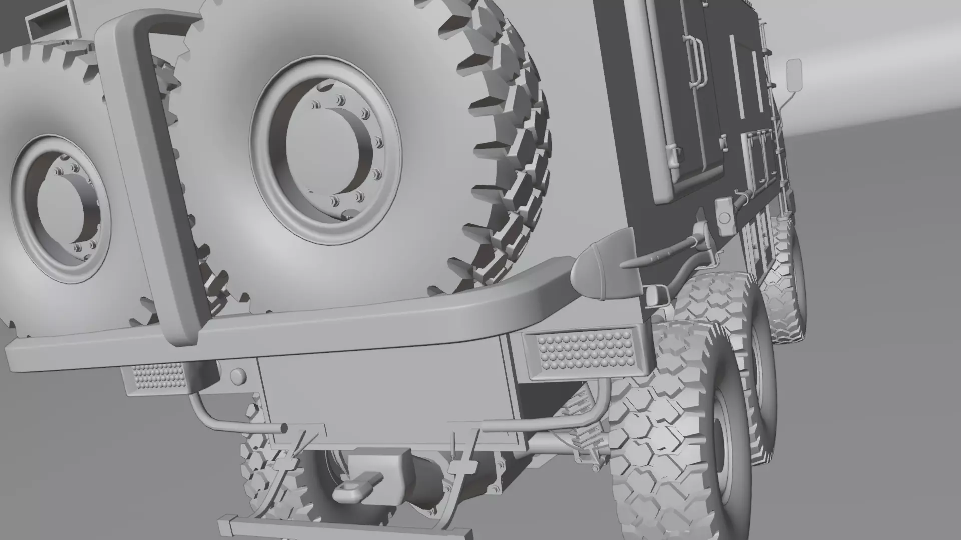 Military Expedition truck Low-poly 3D model_40