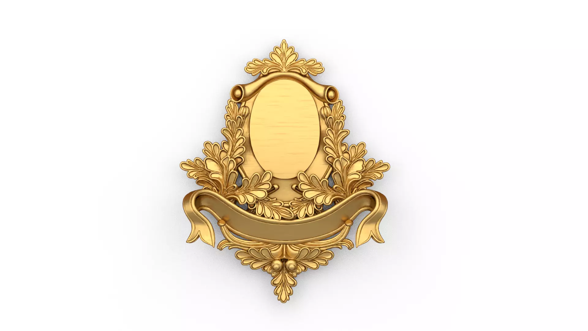 Cartouche classic decorative ornament cnc 3d printing stl 02 3D model