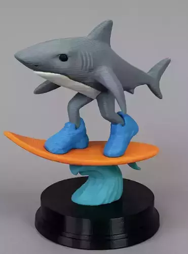Tralalero Tralala Surfing 3D print model