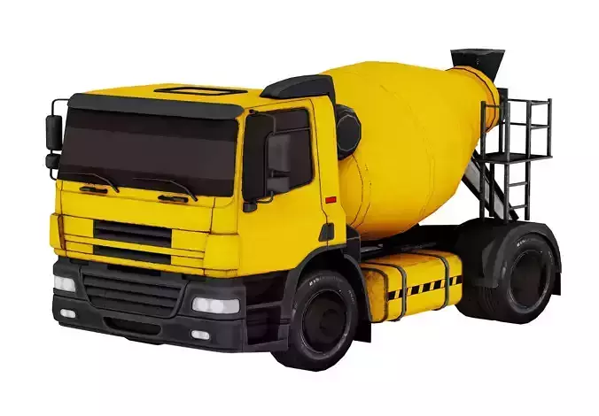 Cement Mixer Construction Vehicle 3D model