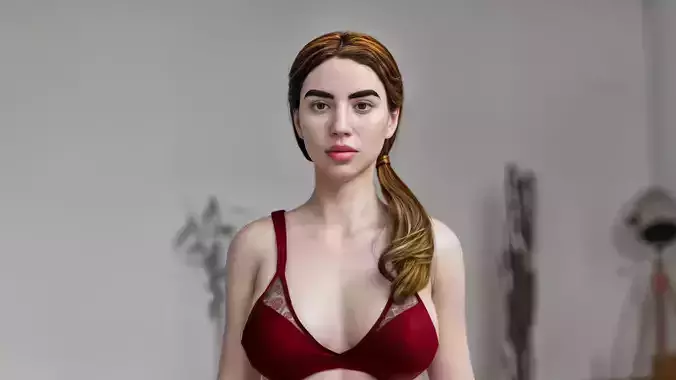 Medison - Stylized Female Character Low-poly 3D model