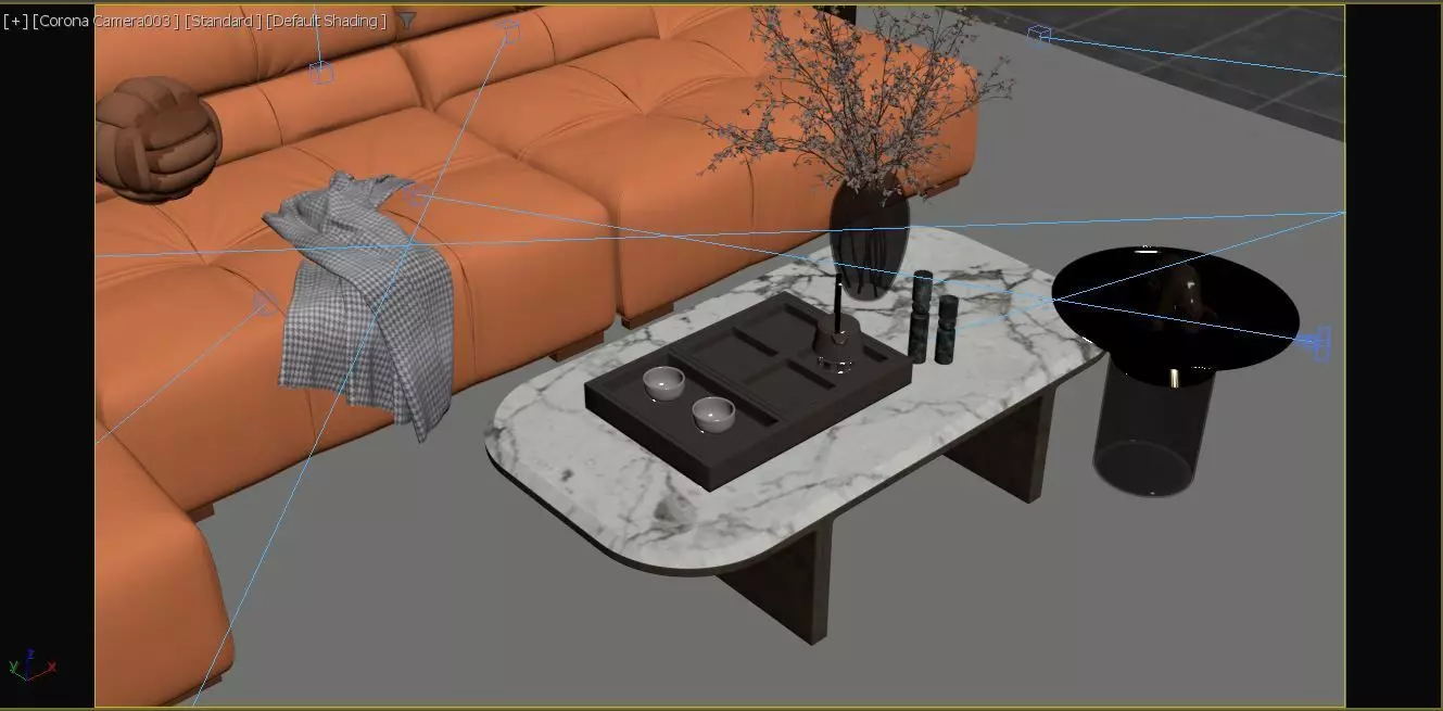Modern Living Room 3D model_15