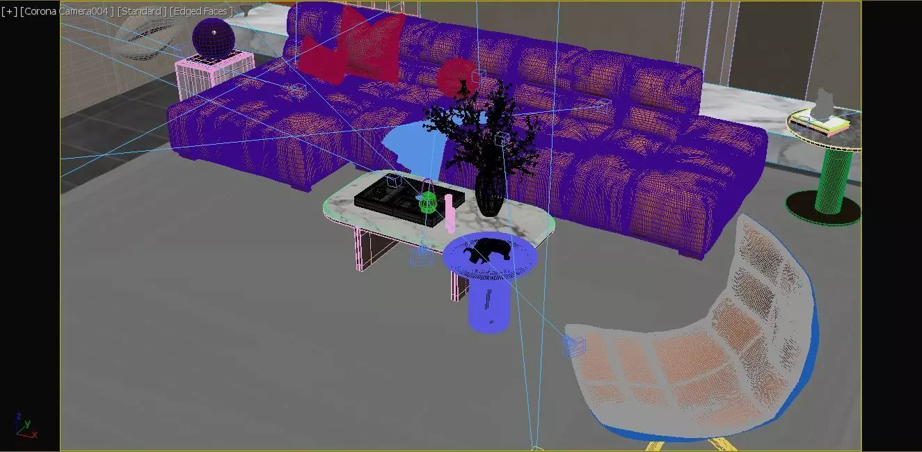 Modern Living Room 3D model_11