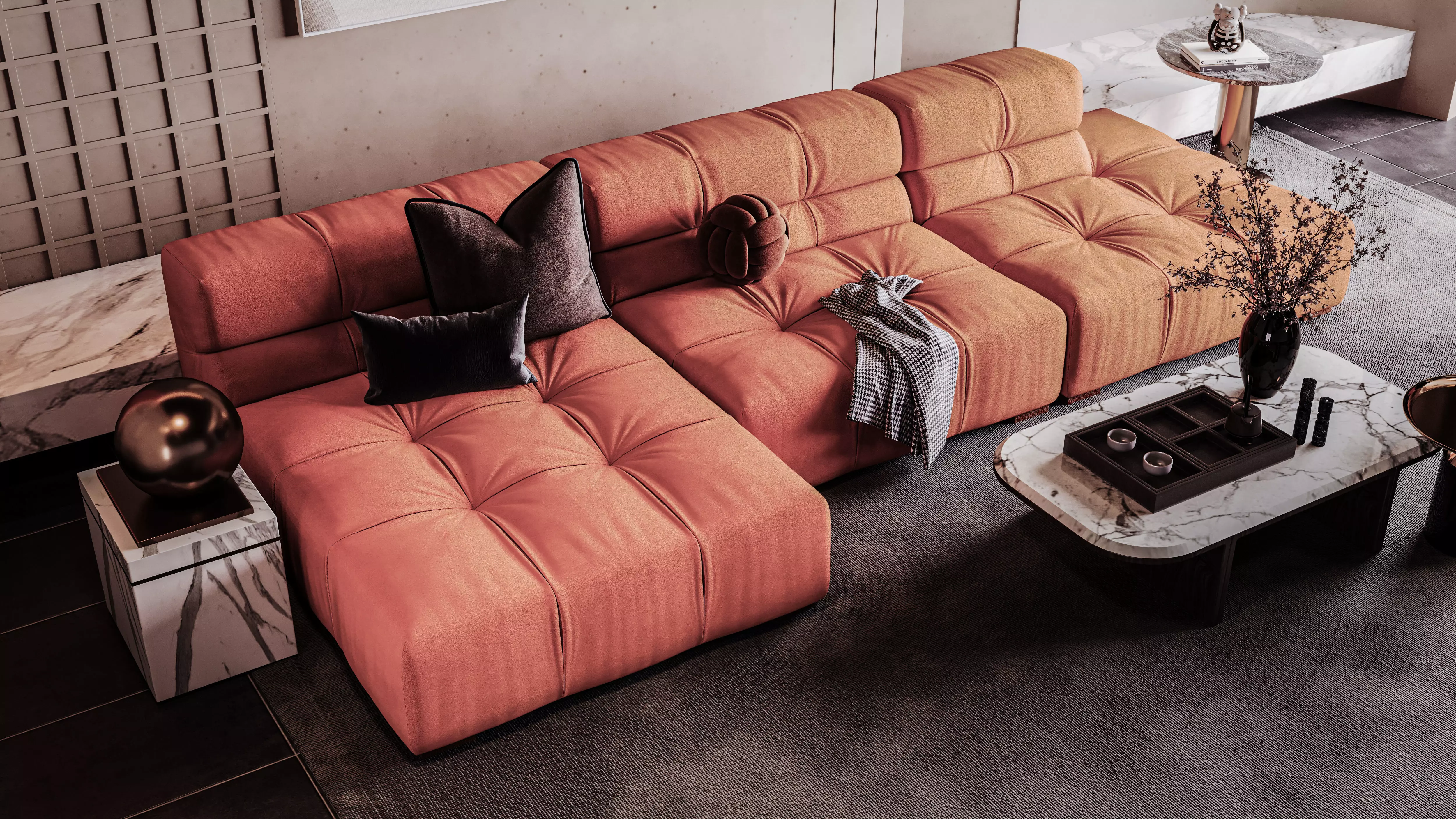 Modern Living Room 3D model_3