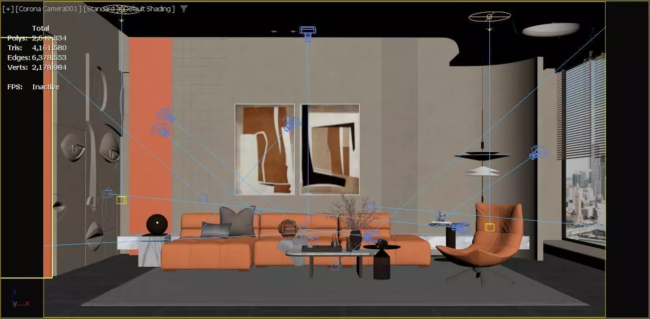 Modern Living Room 3D model_10