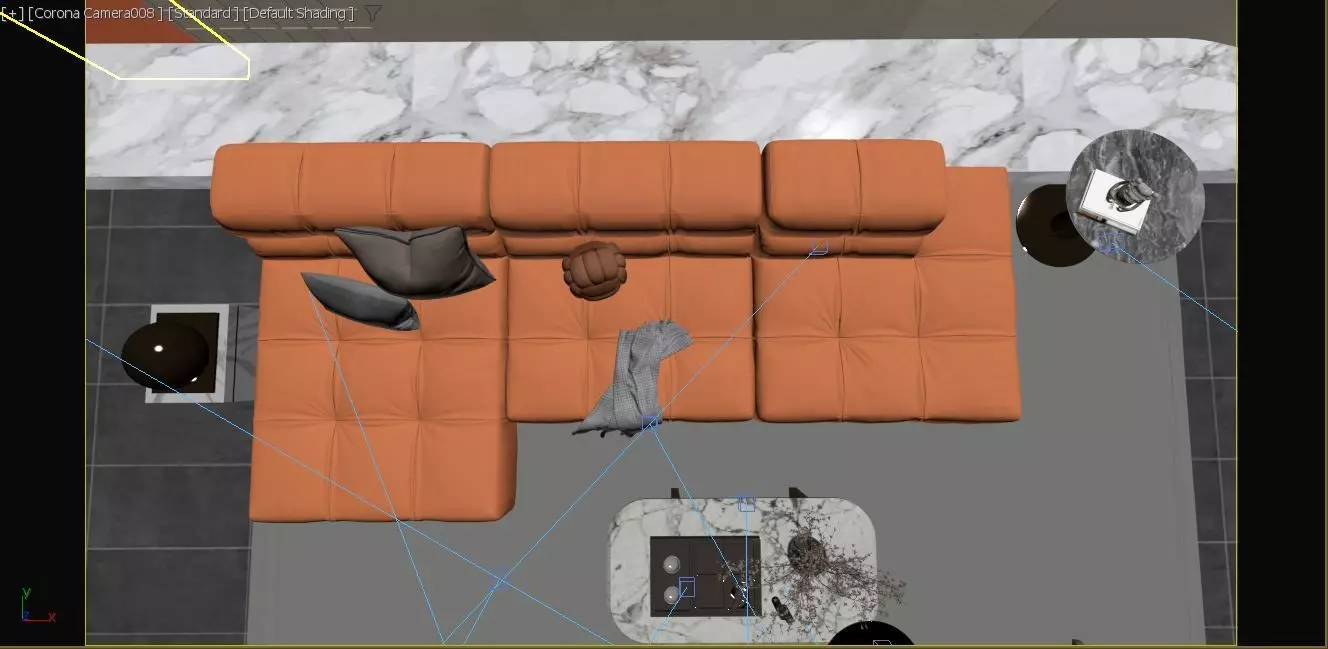 Modern Living Room 3D model_12