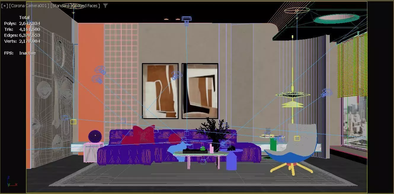 Modern Living Room 3D model_13