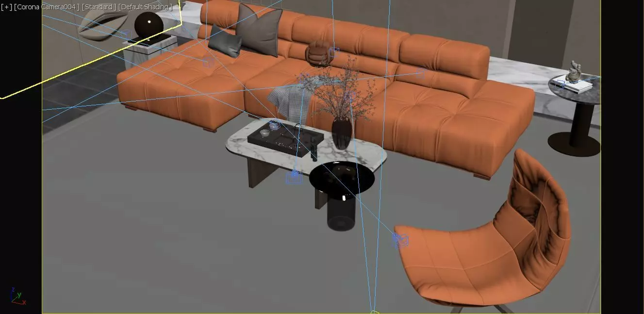 Modern Living Room 3D model_9