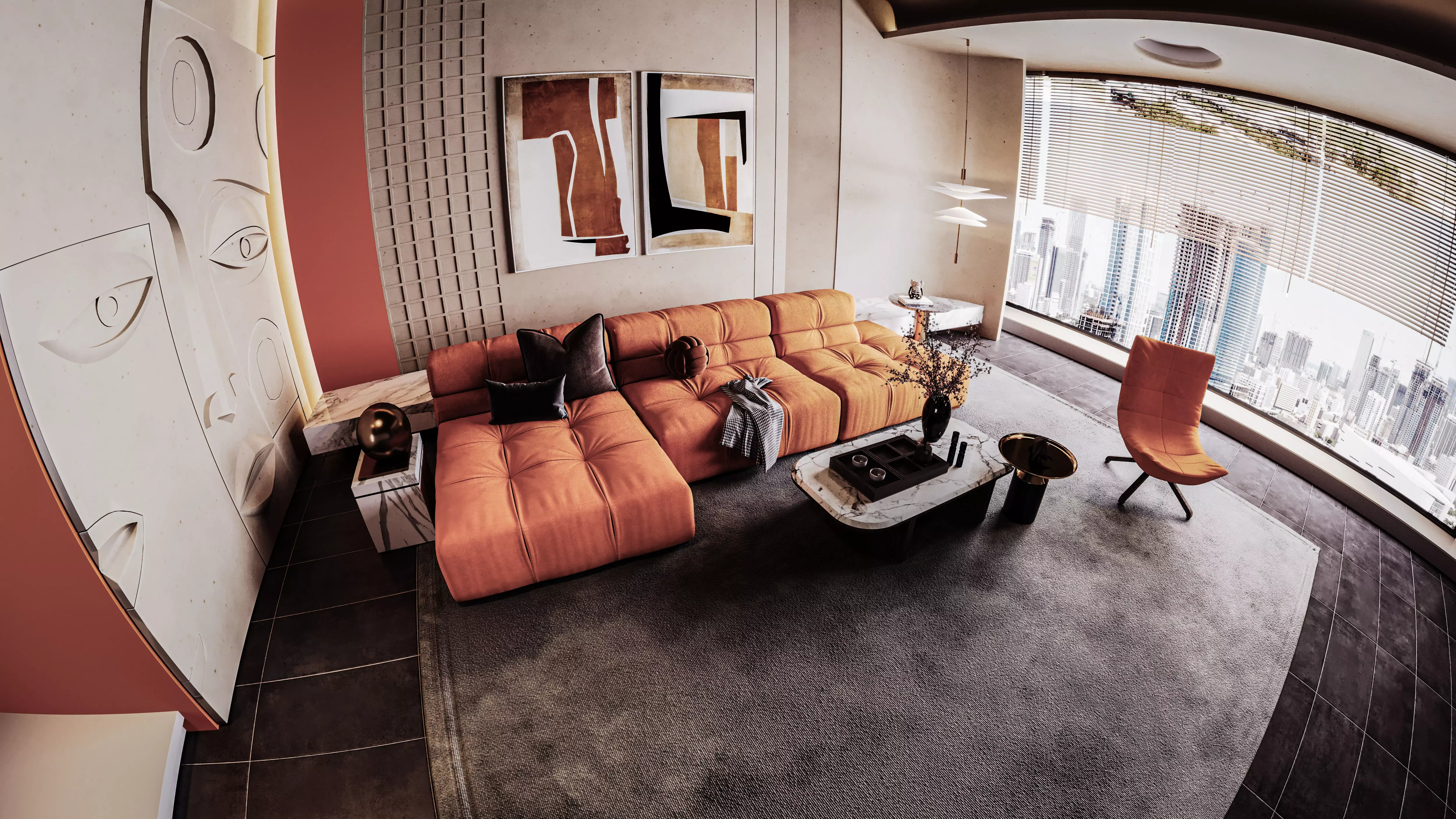 Modern Living Room 3D model_1