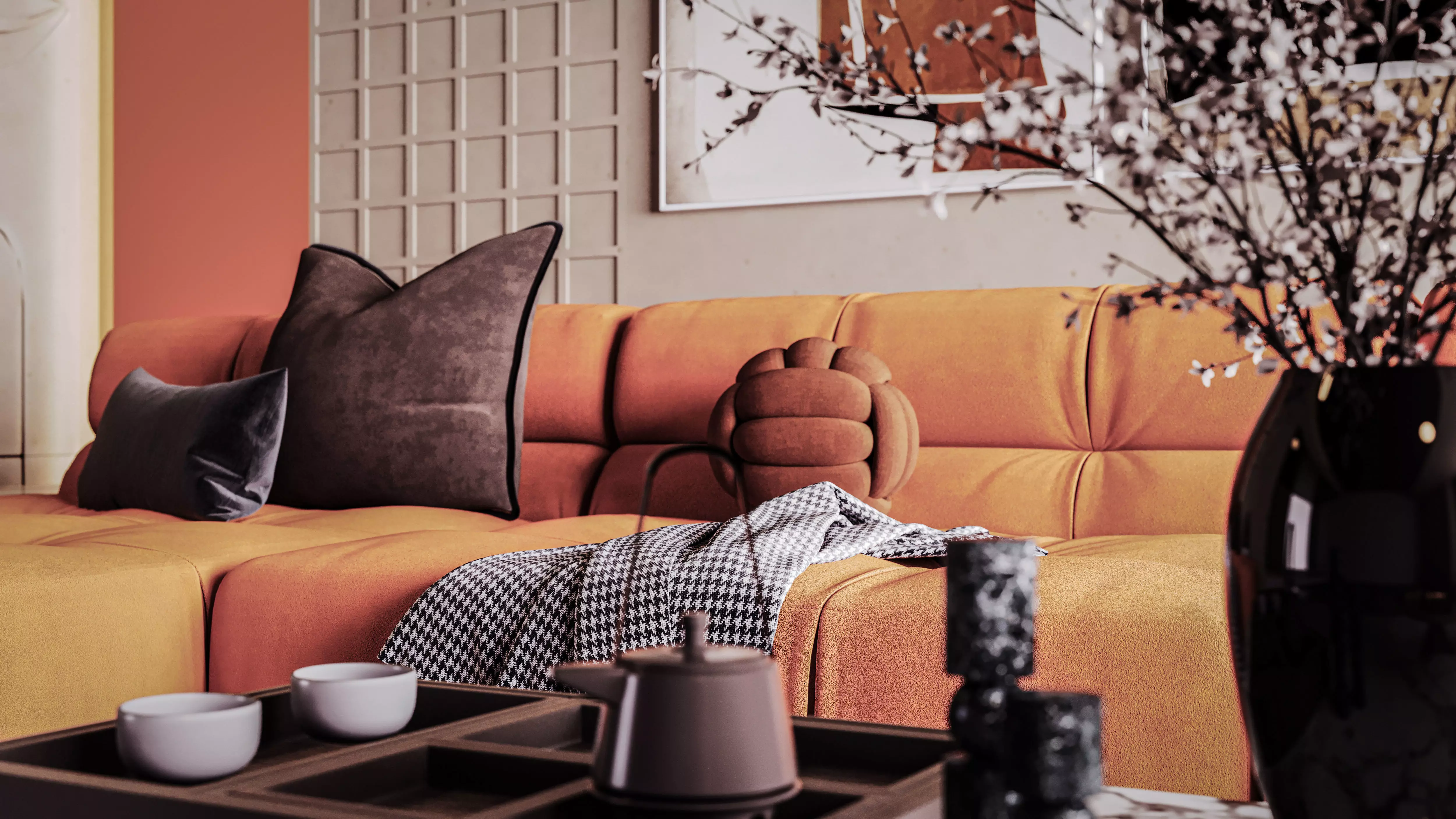 Modern Living Room 3D model_5