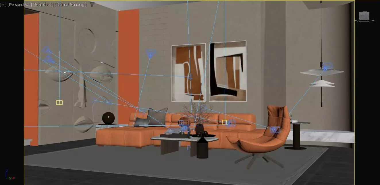 Modern Living Room 3D model_17