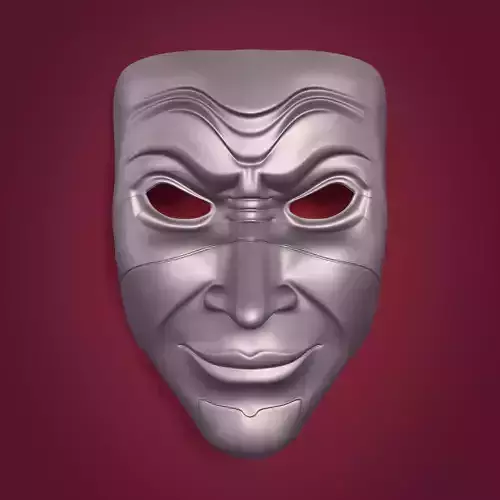 Warrior Mask -- Theater Man Mask -- Gang Mask - Anonymous Mask Low-poly 3D model