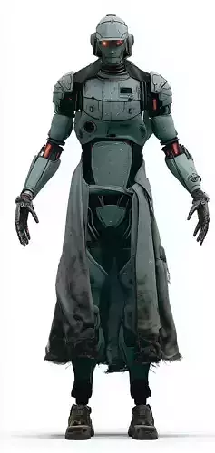 Sci-Fi Robot 3D Model - Mech Character for Games