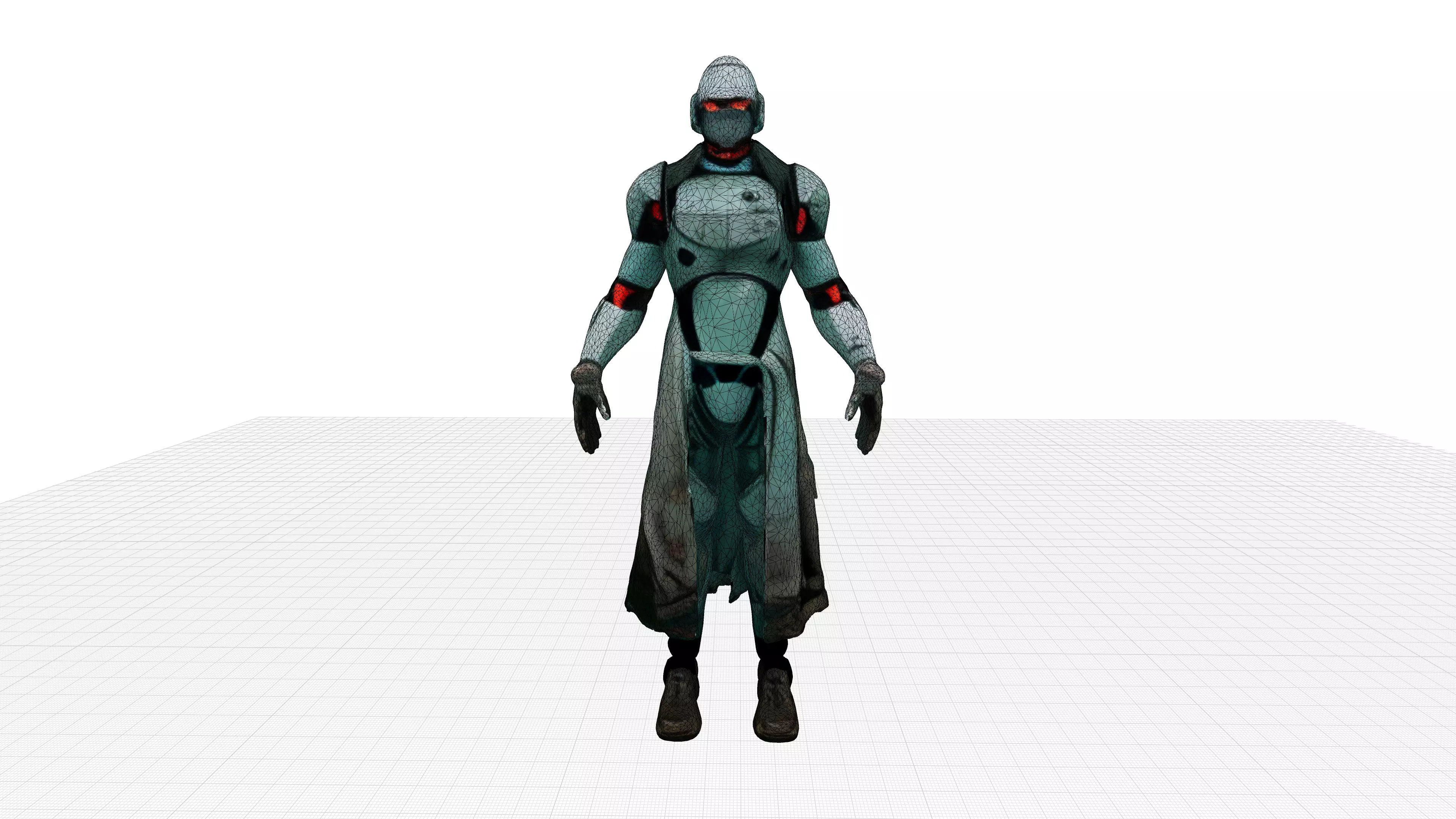 Sci-Fi Robot 3D Model - Mech Character for Games Low-poly 3D model_1