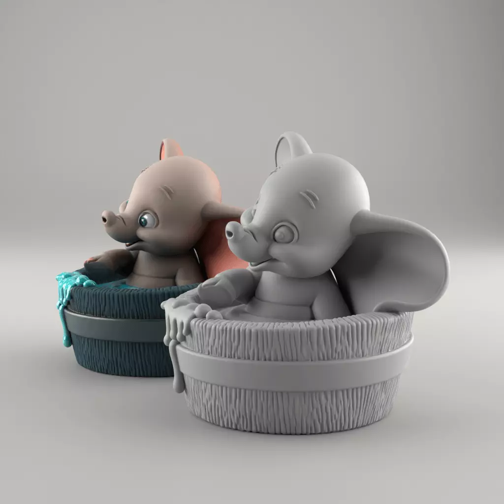Cute Elephant Bath Time 3D Print STL File 3D print model_2