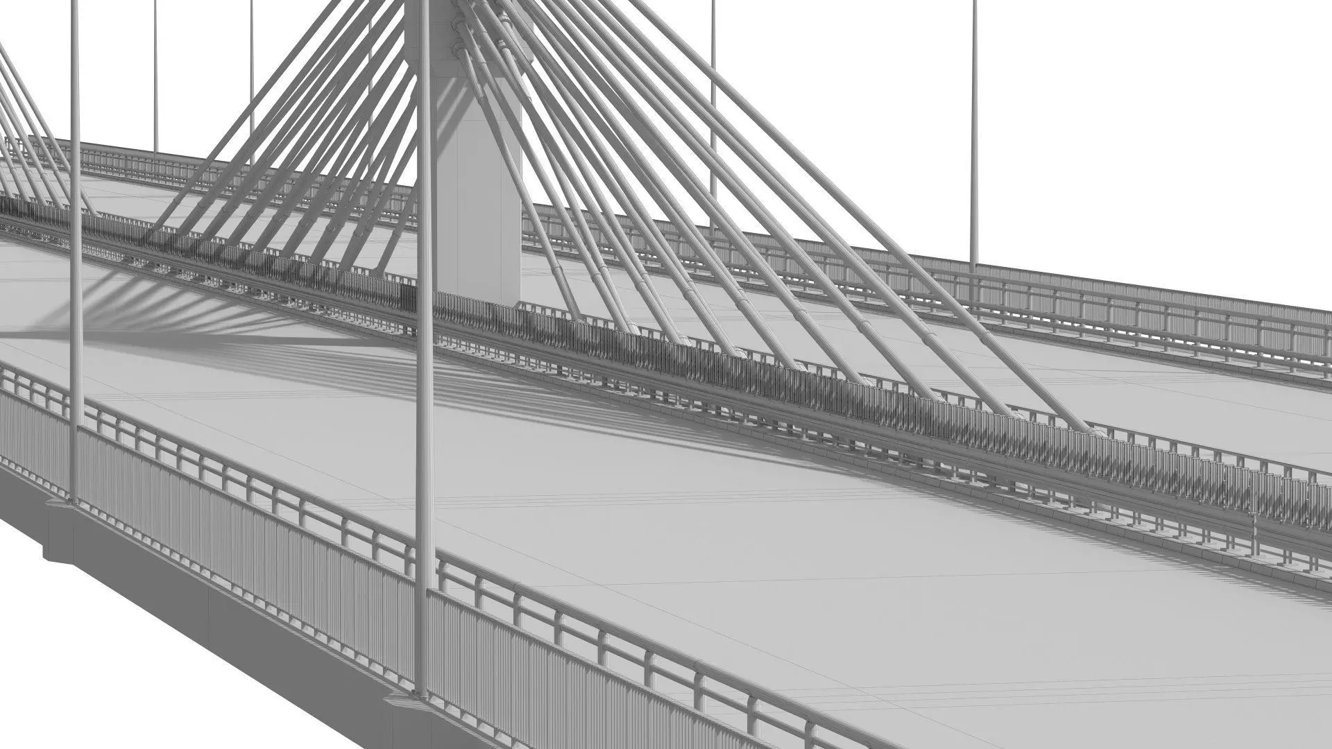 Bridge span with a suspension structure 3D model_11