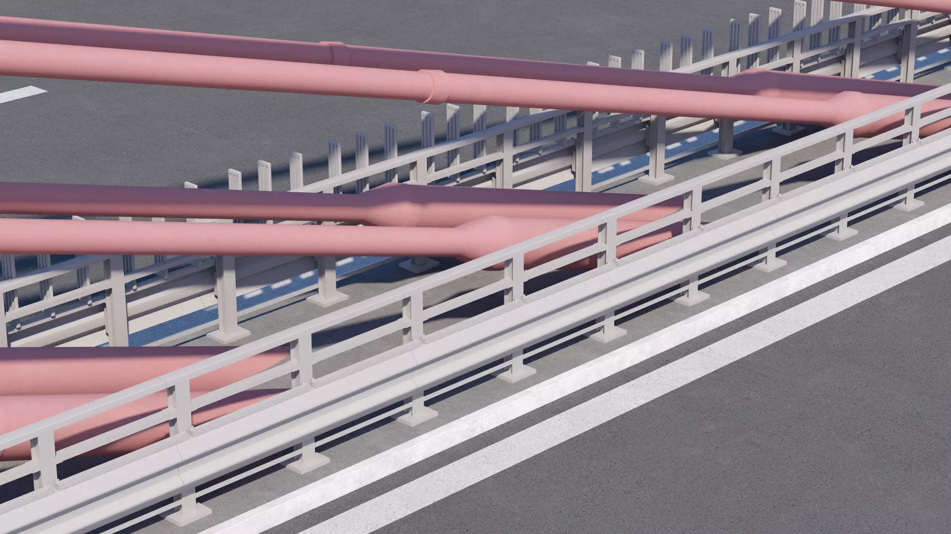 Bridge span with a suspension structure 3D model_7