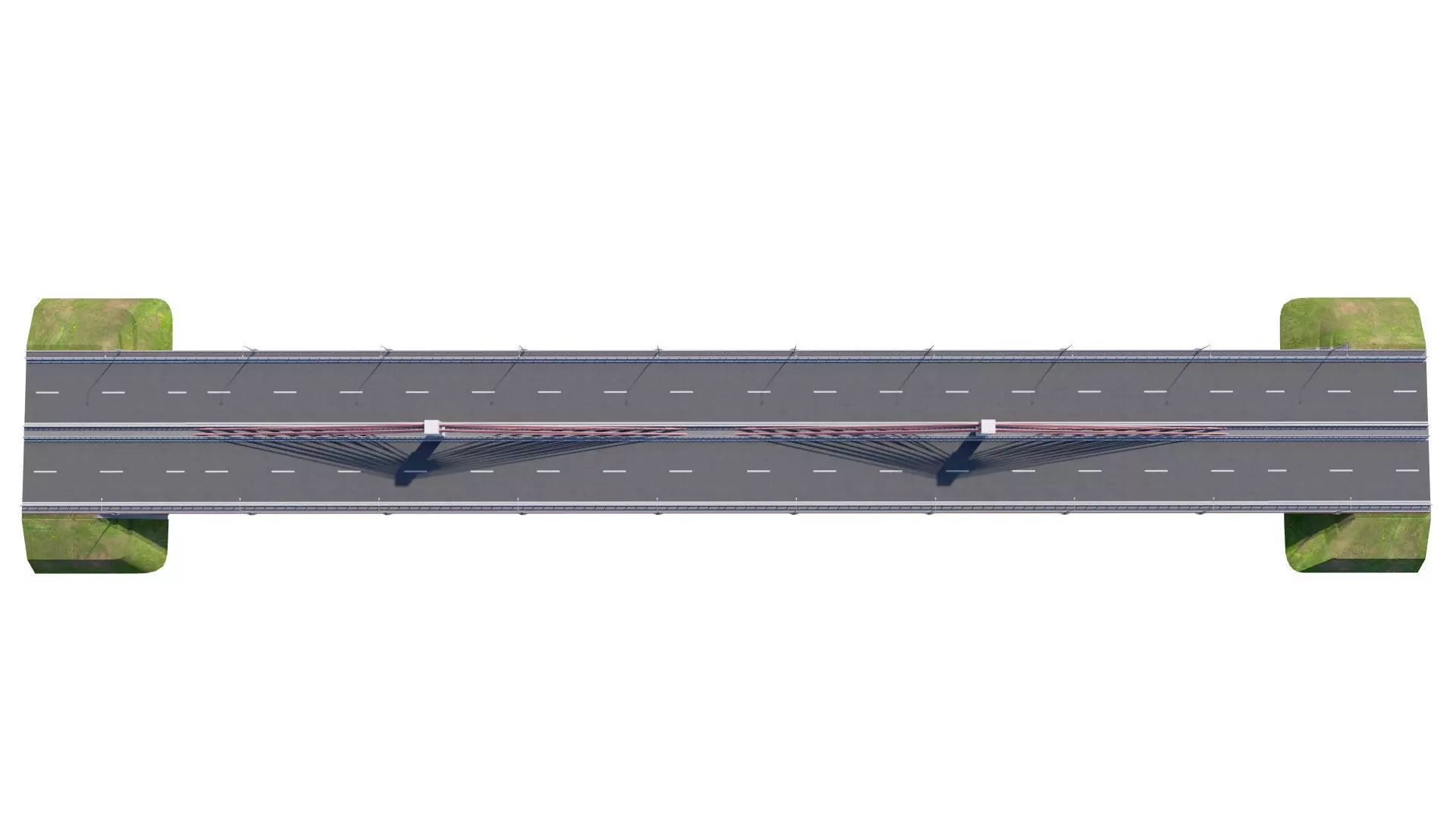 Bridge span with a suspension structure 3D model_10