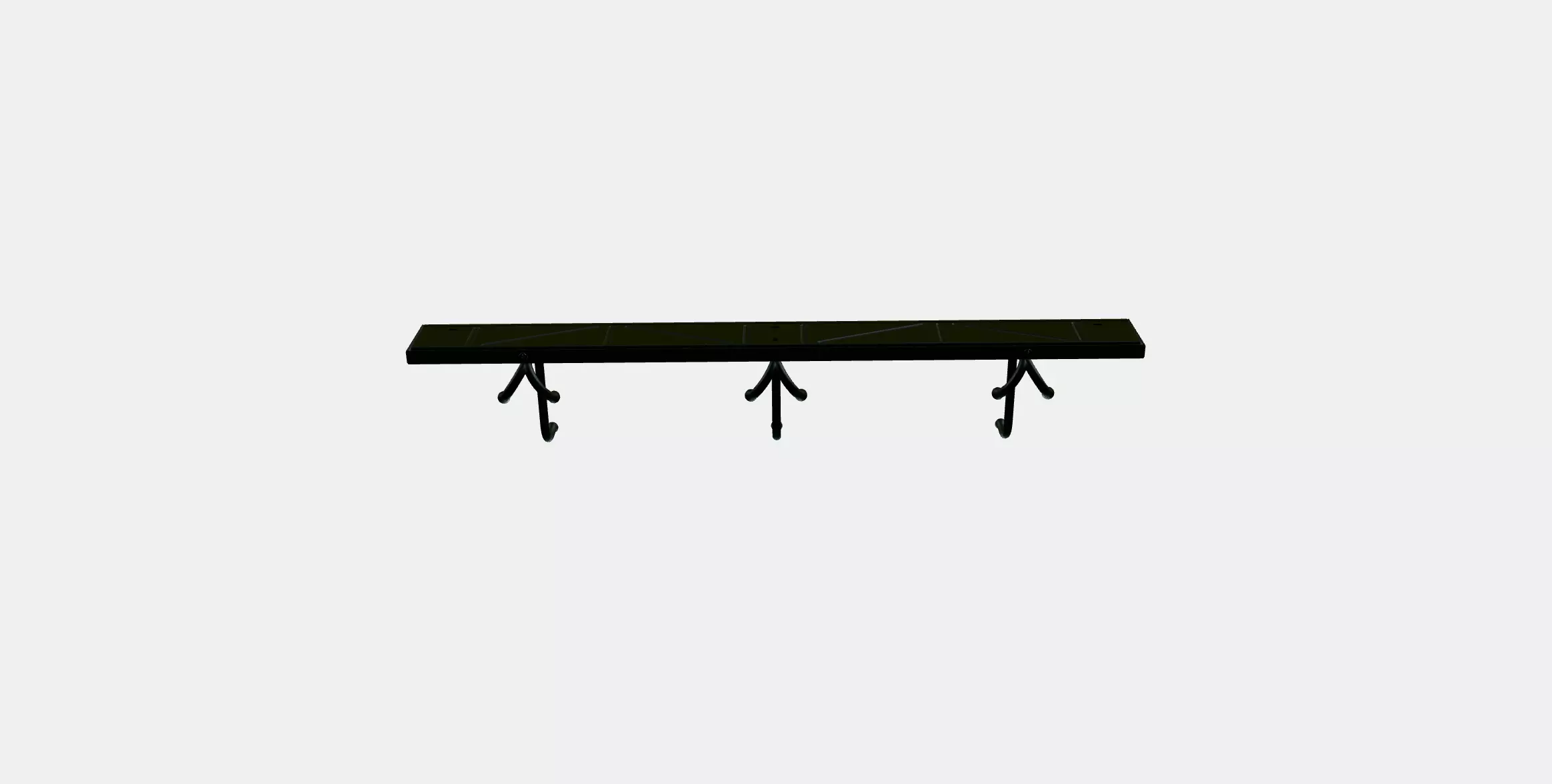 PINNIG Rack with 3 hooks 3D model_3
