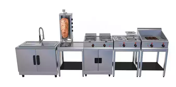 3D model Commercial Kitchen Appliances Collection