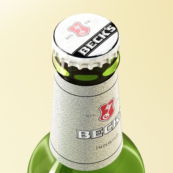 Beer Bottle 6 Packs Coasters Opener Set 3D model_16