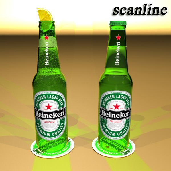 Beer Bottle 6 Packs Coasters Opener Set 3D model_88