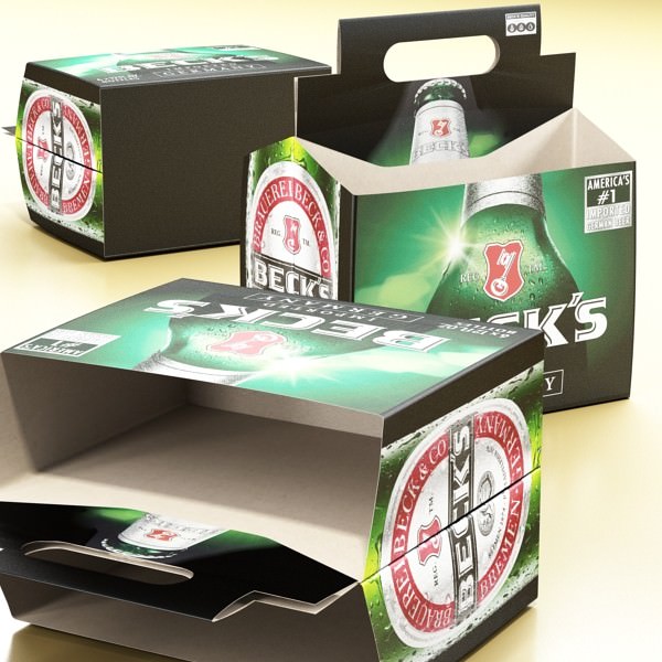 Beer Bottle 6 Packs Coasters Opener Set 3D model_8