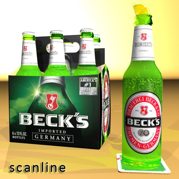 Beer Bottle 6 Packs Coasters Opener Set 3D model_10