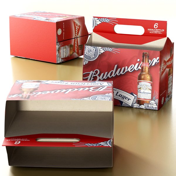 Beer Bottle 6 Packs Coasters Opener Set 3D model_29