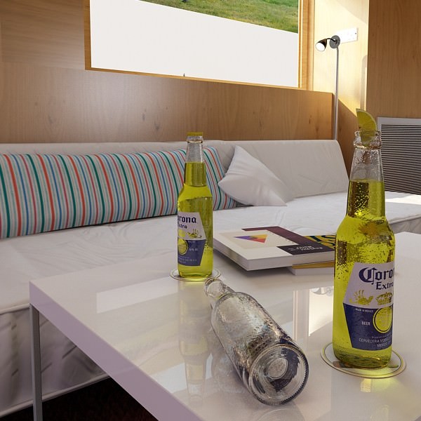 Beer Bottle 6 Packs Coasters Opener Set 3D model_68