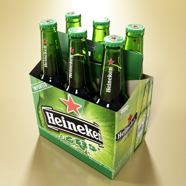 Beer Bottle 6 Packs Coasters Opener Set 3D model_71