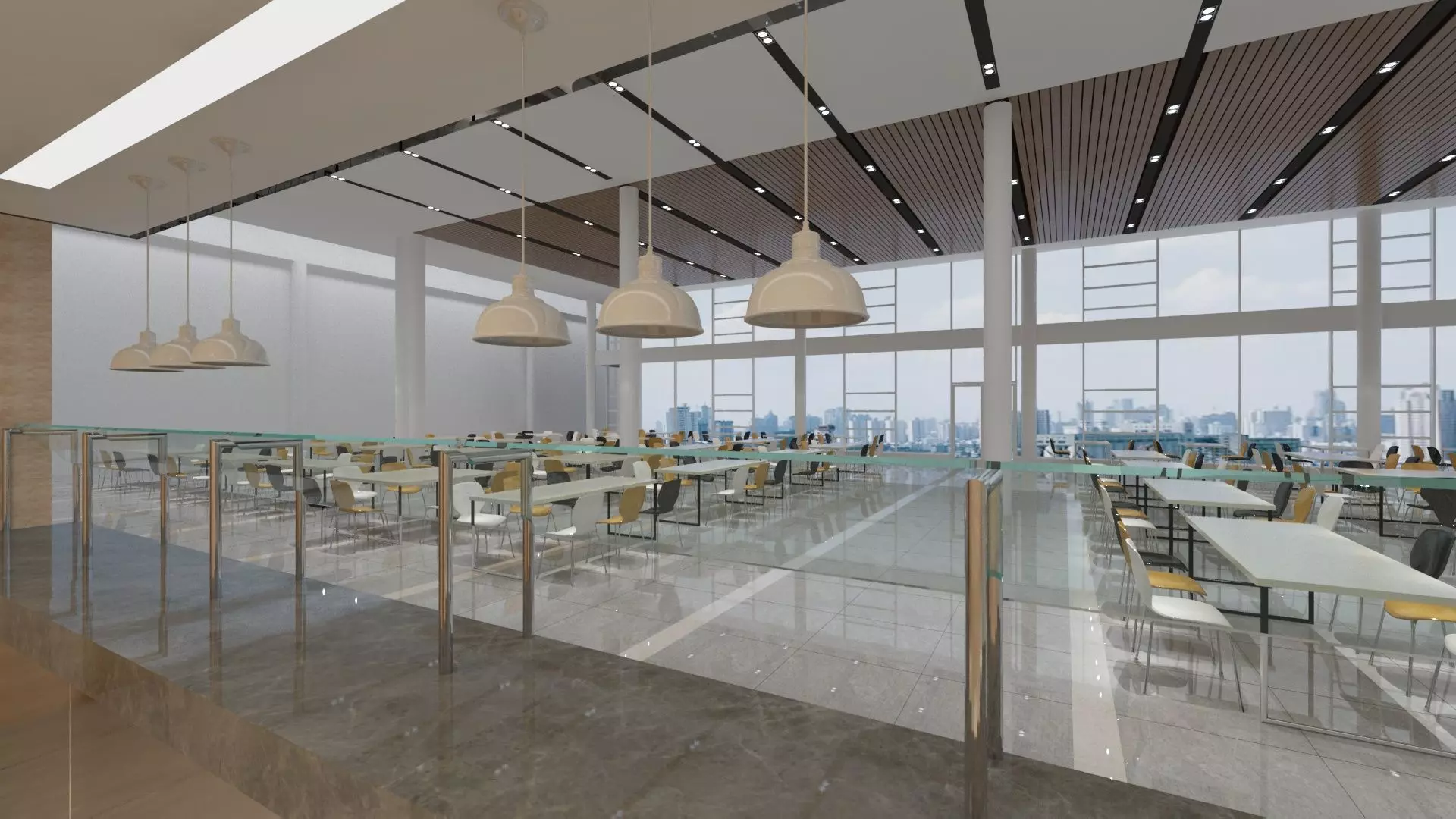 Canteen Design 3D model_4