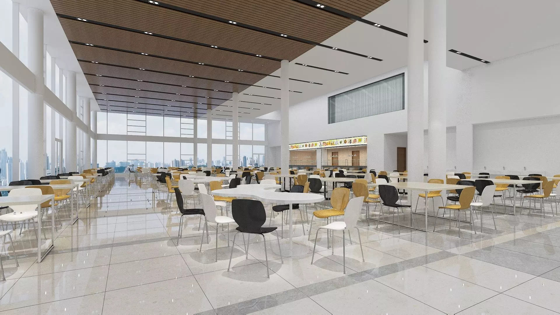 Canteen Design 3D model_1