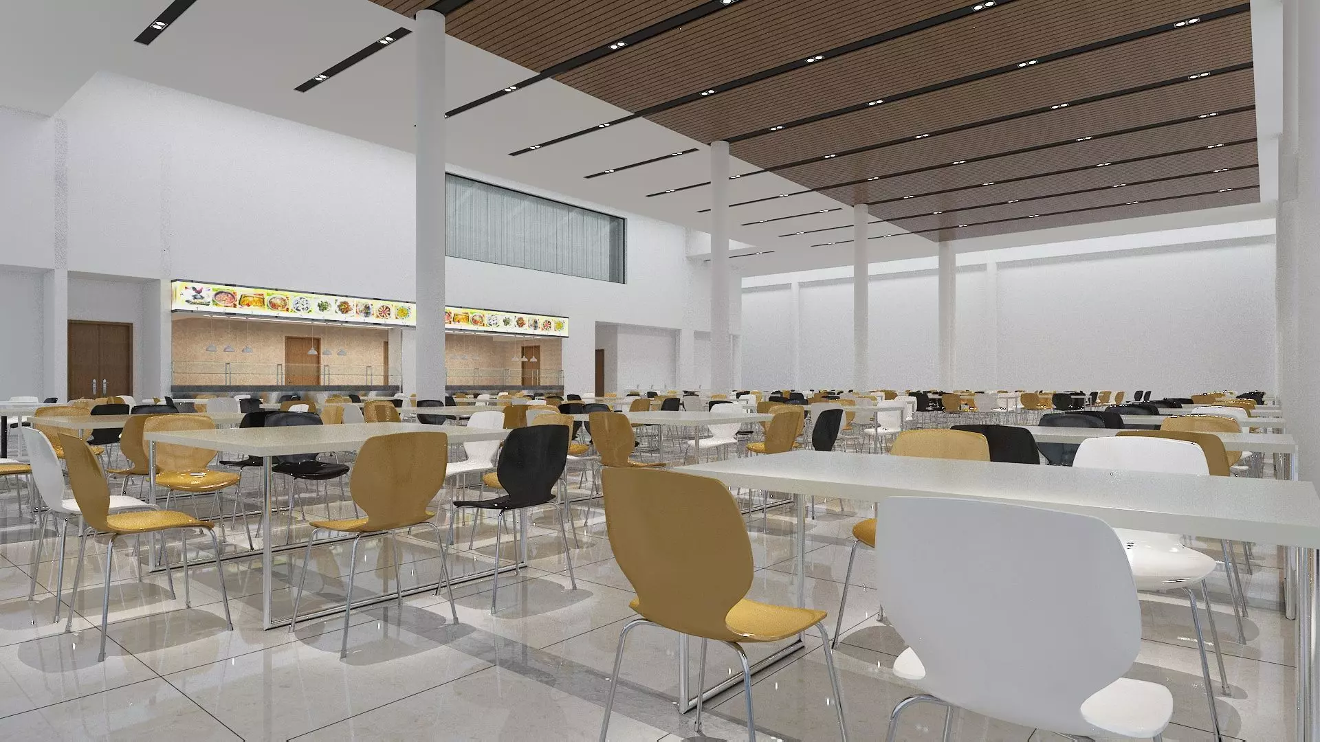 Canteen Design 3D model_2