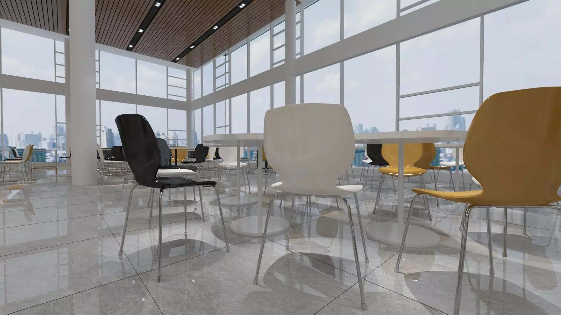 Canteen Design 3D model_7