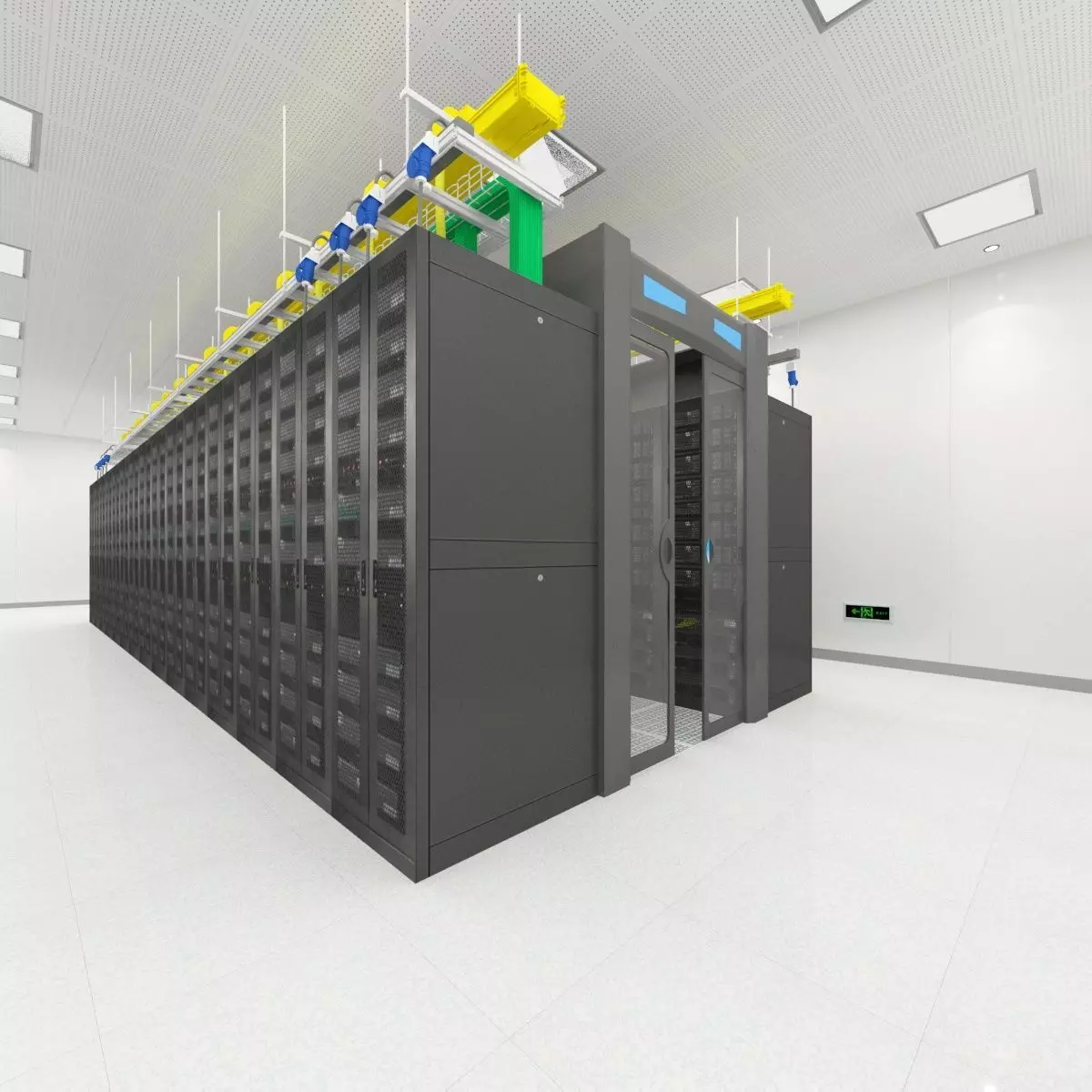 Server Room and Monitoring Center 3D model_1