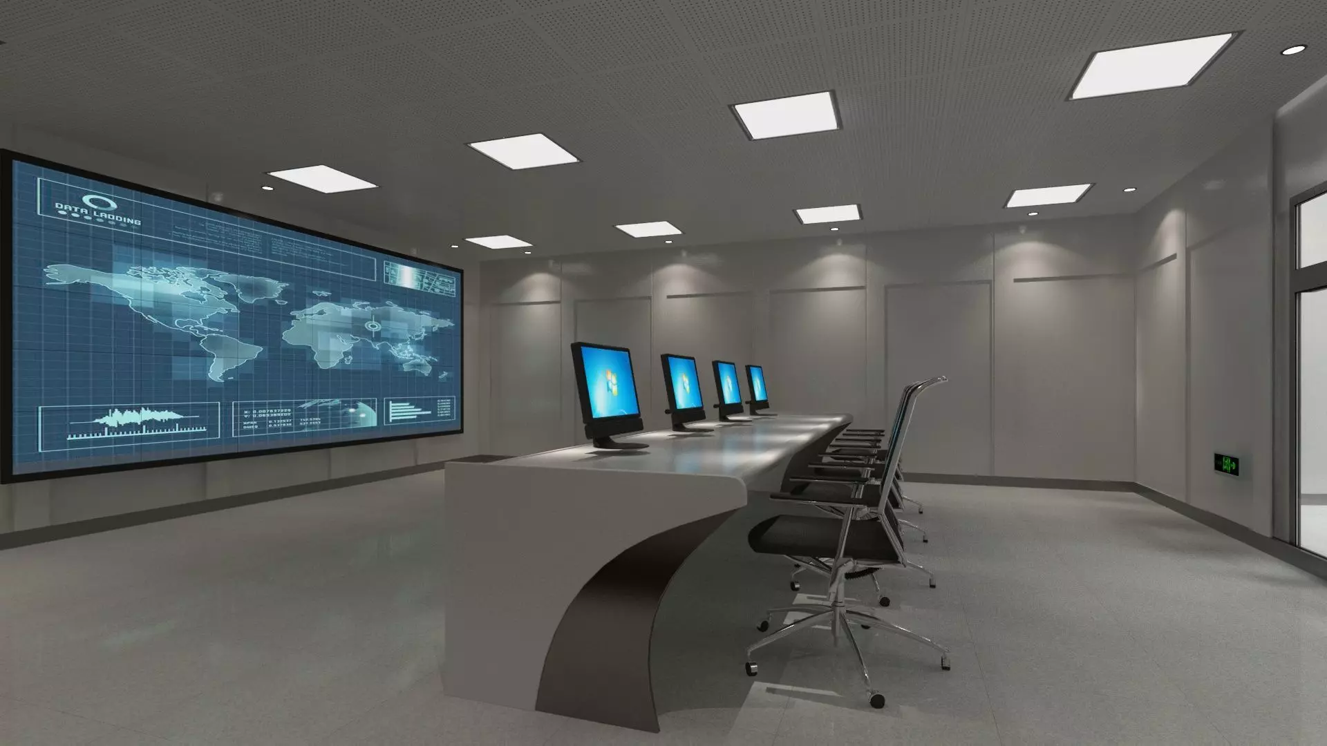 Server Room and Monitoring Center 3D model_8
