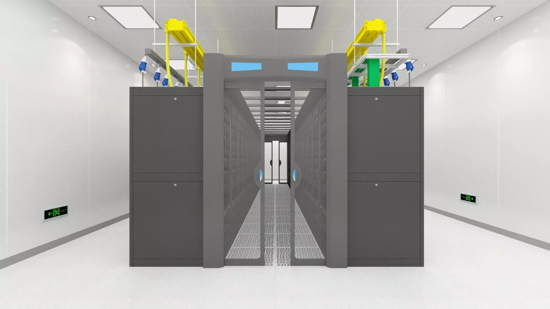 Server Room and Monitoring Center 3D model_2