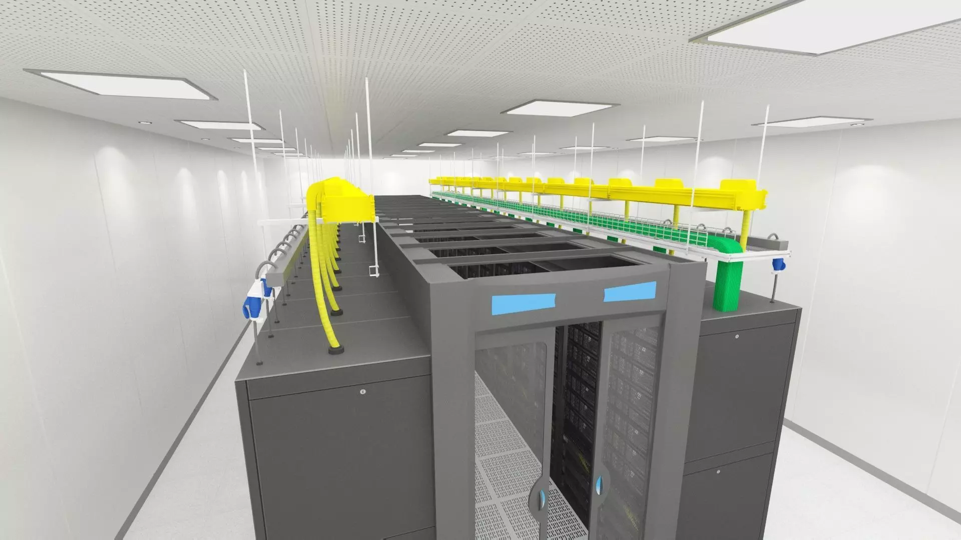 Server Room and Monitoring Center 3D model_4