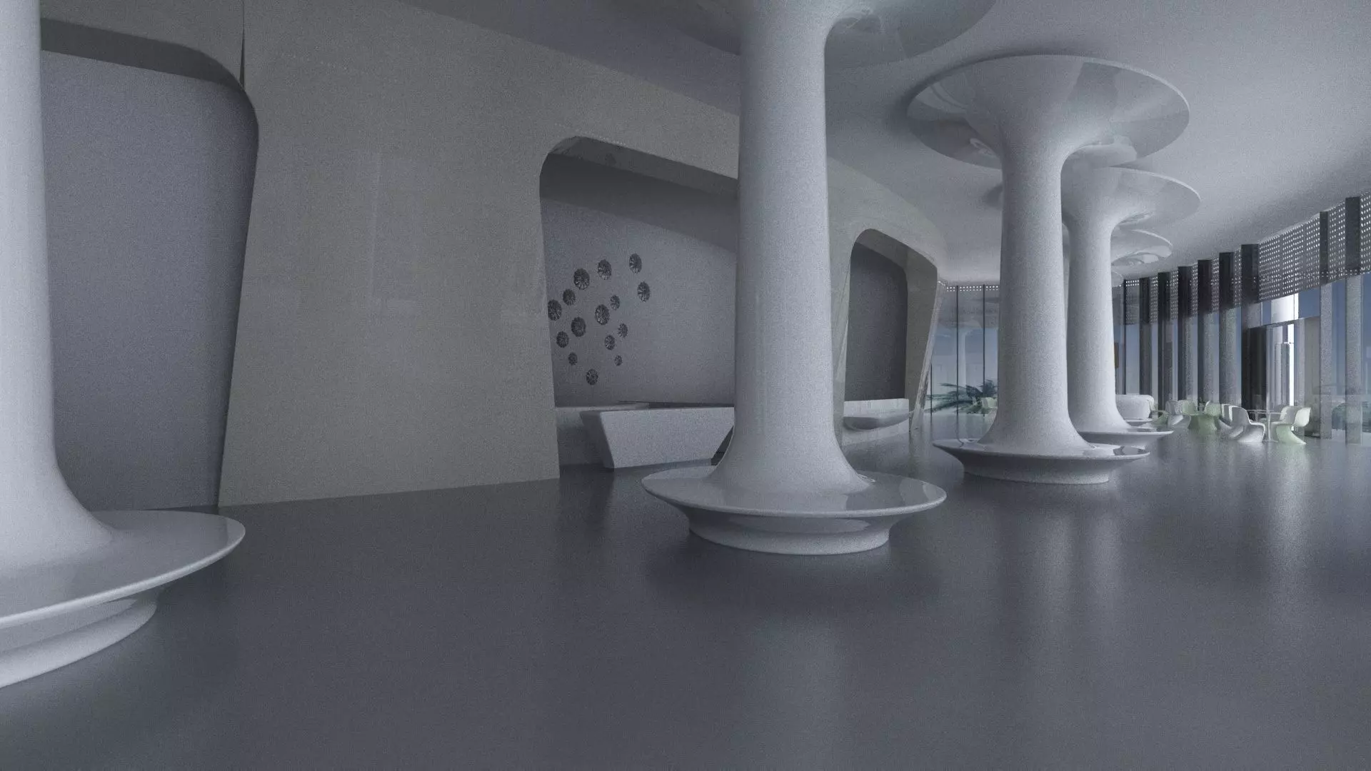 Lounge Hall 3D model_4