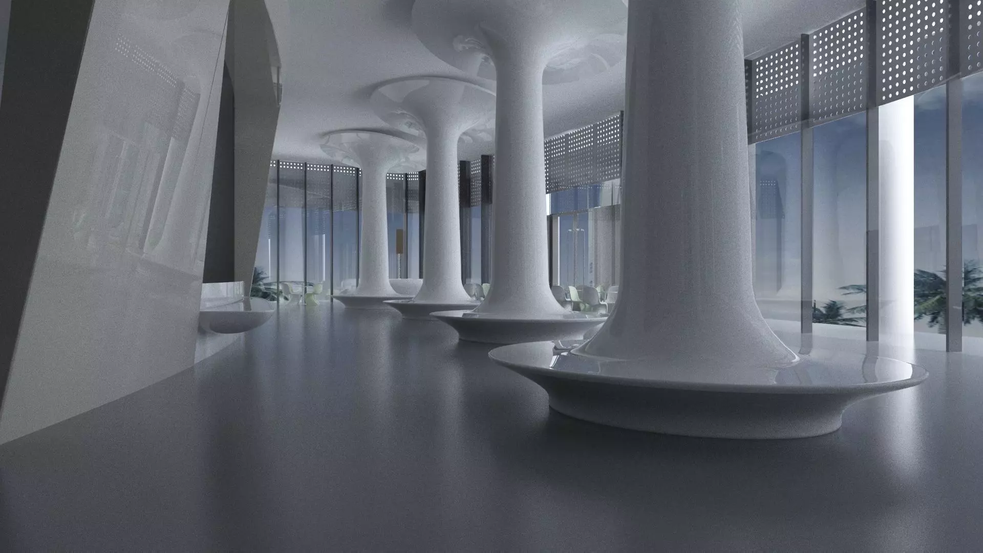 Lounge Hall 3D model_3