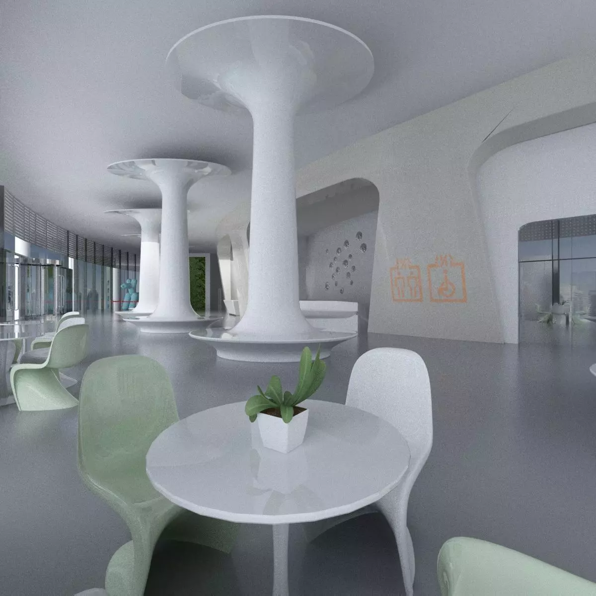 Lounge Hall 3D model_0