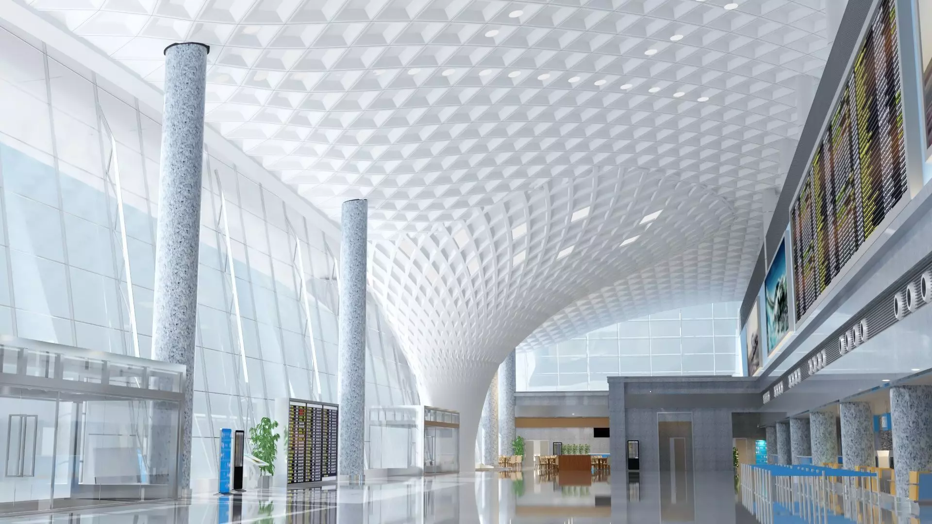 Airport Terminal 3D model_2